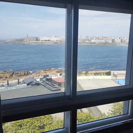 Apartment Centrico. Primera Linea E Impresionantes Vistas Al Mar A Coruna